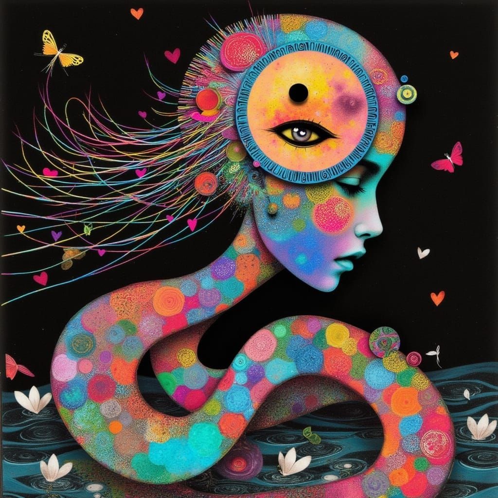 Mysterious Hitokai with Snake Body and Third Eye