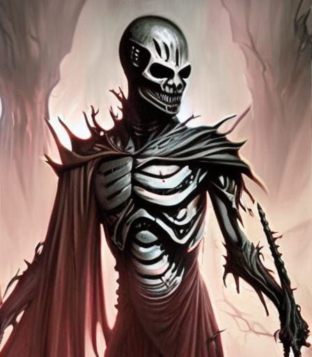 Cyberpunk Skull King of the Dead