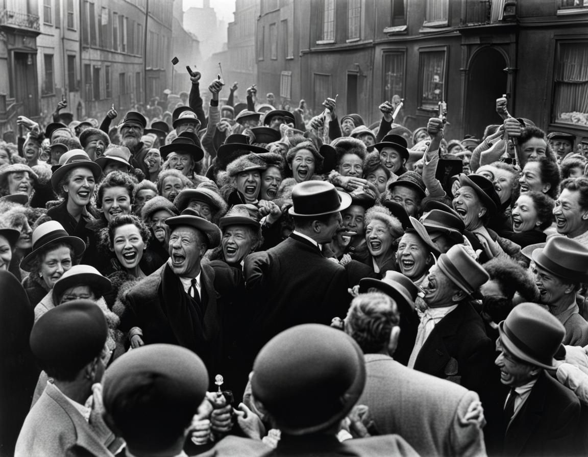 Street Party in Black and White Photography