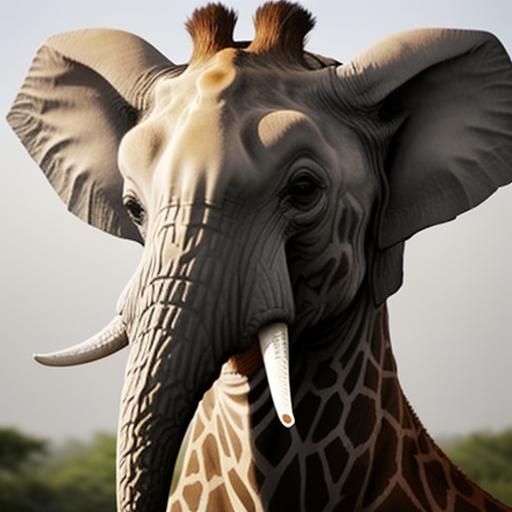 Elephant Giraffe Hybrid Creature