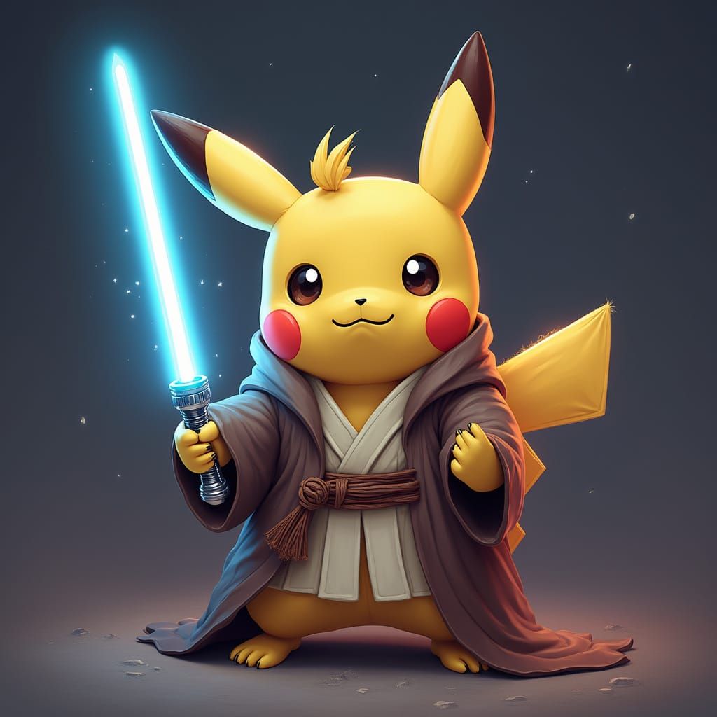 Pikachu in Epic Fantasy Armor