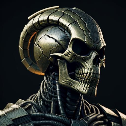 Cobra Skeleton in Snake Armor: 3D Game Art