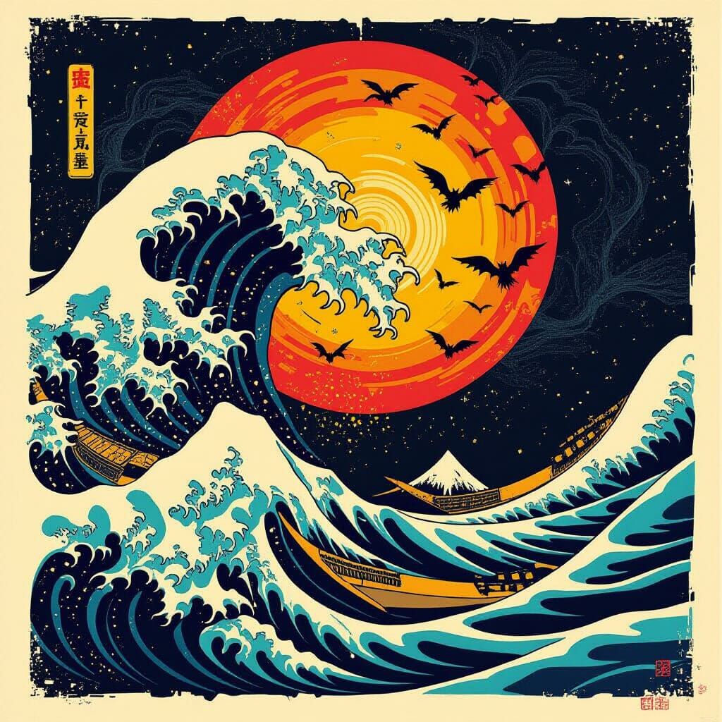 Unholy War's End: Digital Art in Triadic Colors