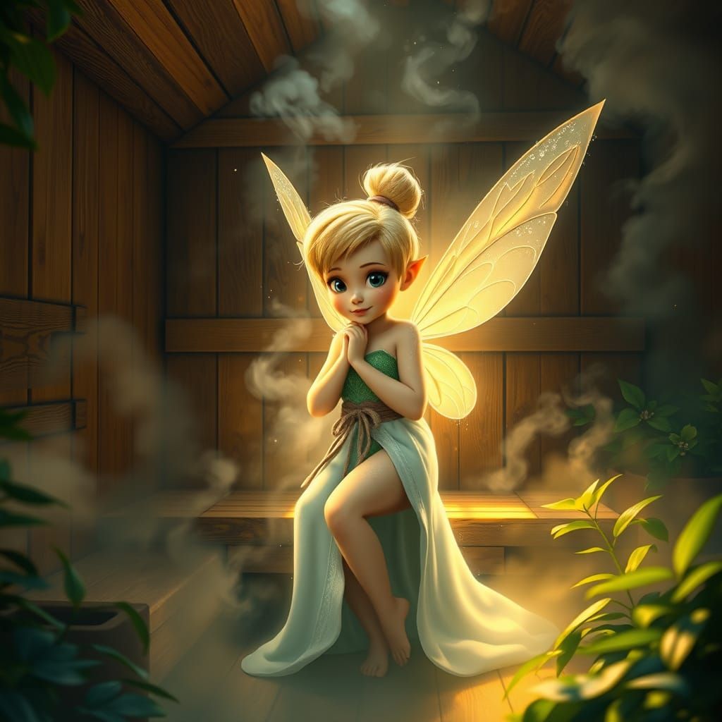 Tinkerbell in Sauna, Atmospheric Matte Painting
