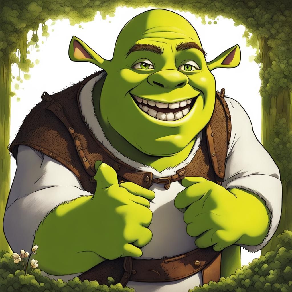 Shrek in Anime Style