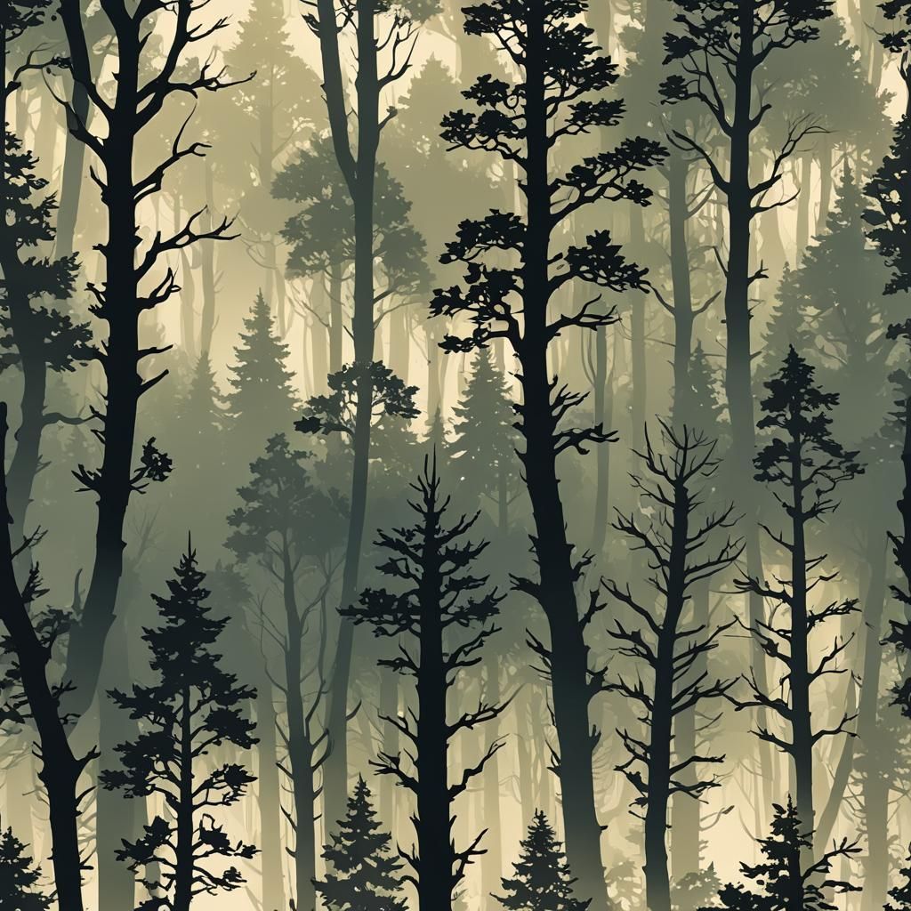 Forest Silhouette in Ori and the Blind Forest Style