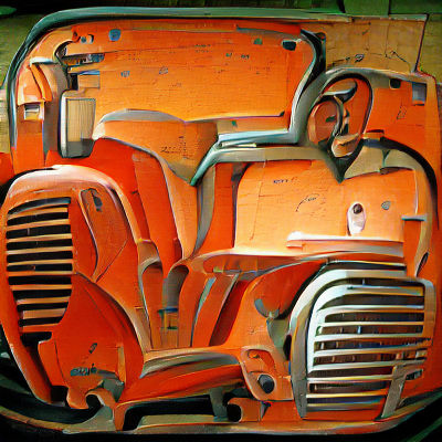 Art Deco Kubota L2501 Tractor Illustration