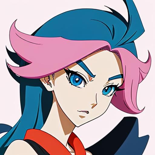 Classic cartoon with bold outlines, a more modern anime-inspired look