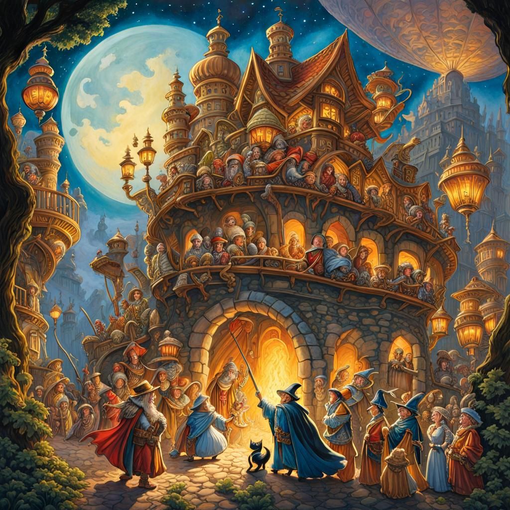 Discworld Opera House: A Whimsical Storybook Illustration