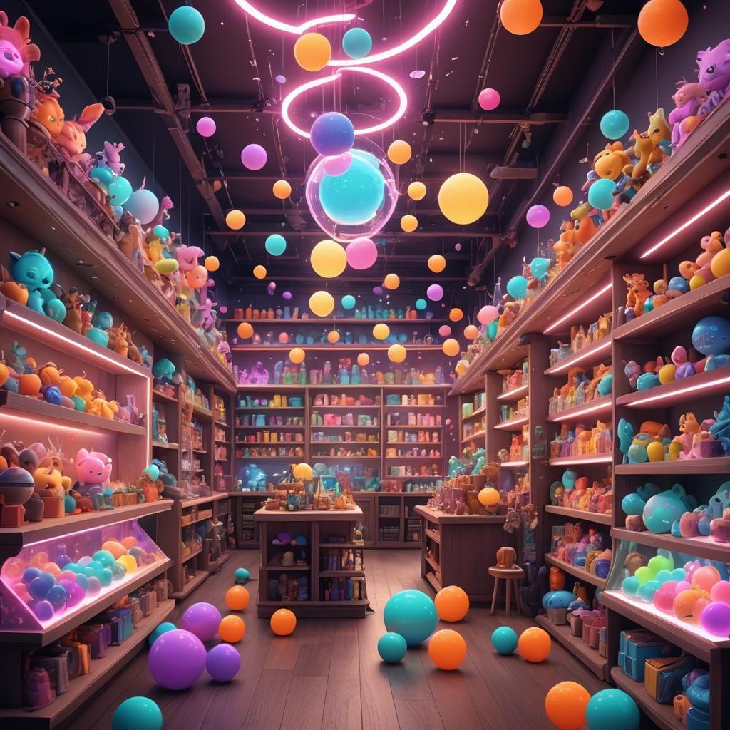 Magical Toy Store Interior Concept Art