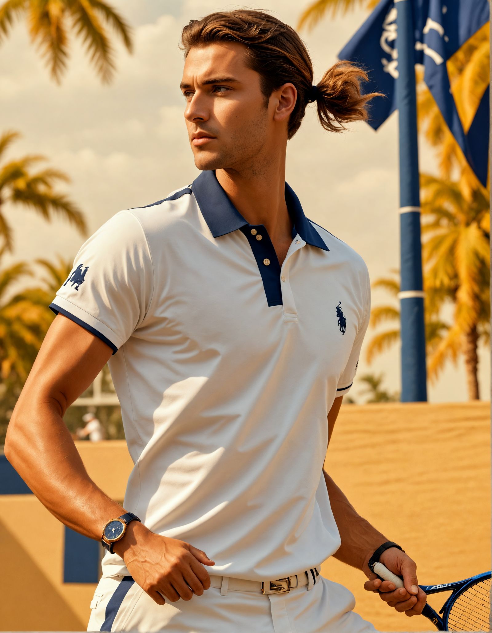 Polo Fashion with Tennis Style in Navy Blue
