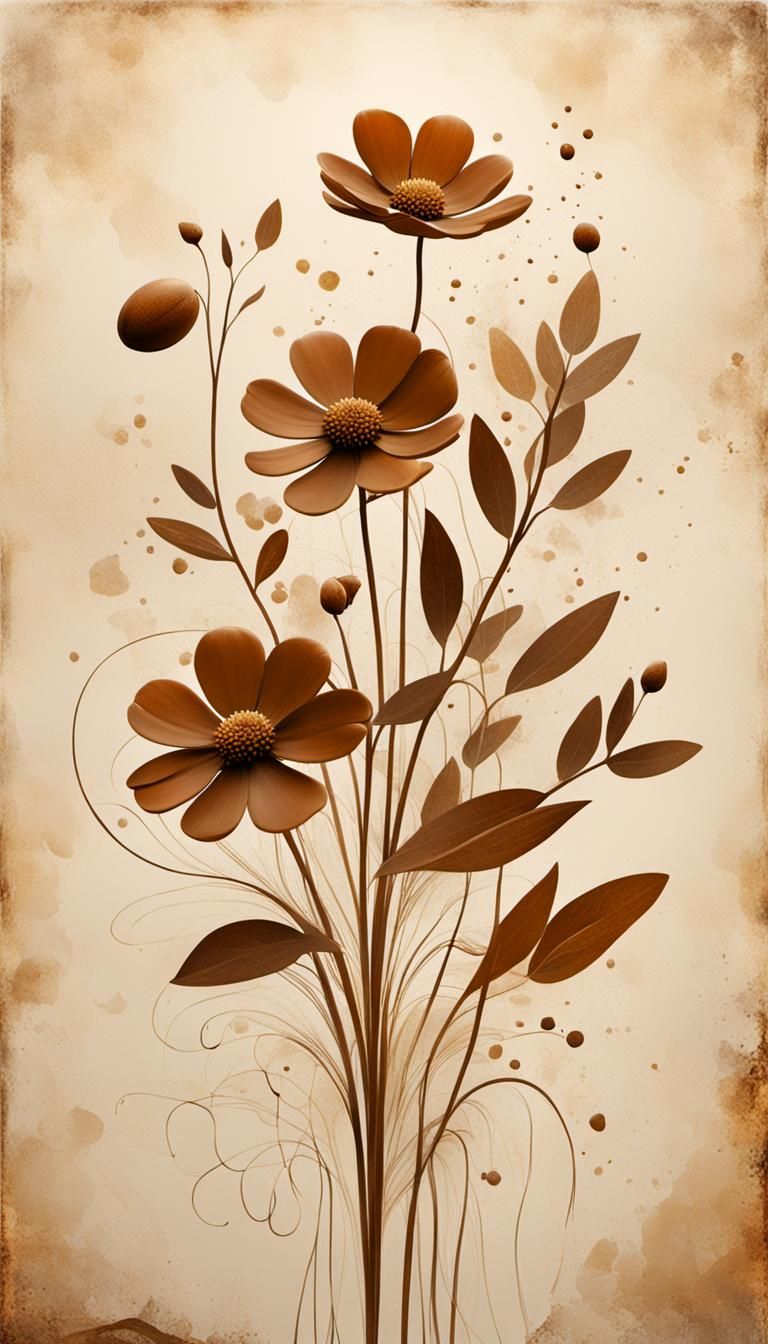 Magical Surreal Floral Abstract in Ethereal Art