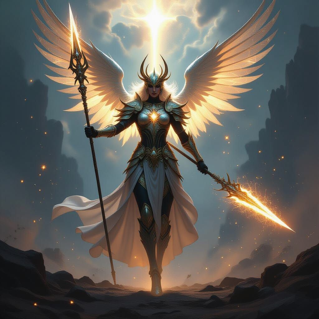 Radiant Stardust Warrior Descends Onto Battlefield