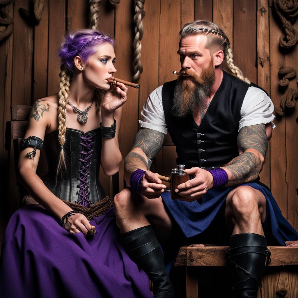 Viking King with Worshipper: An Unusual Court Scene