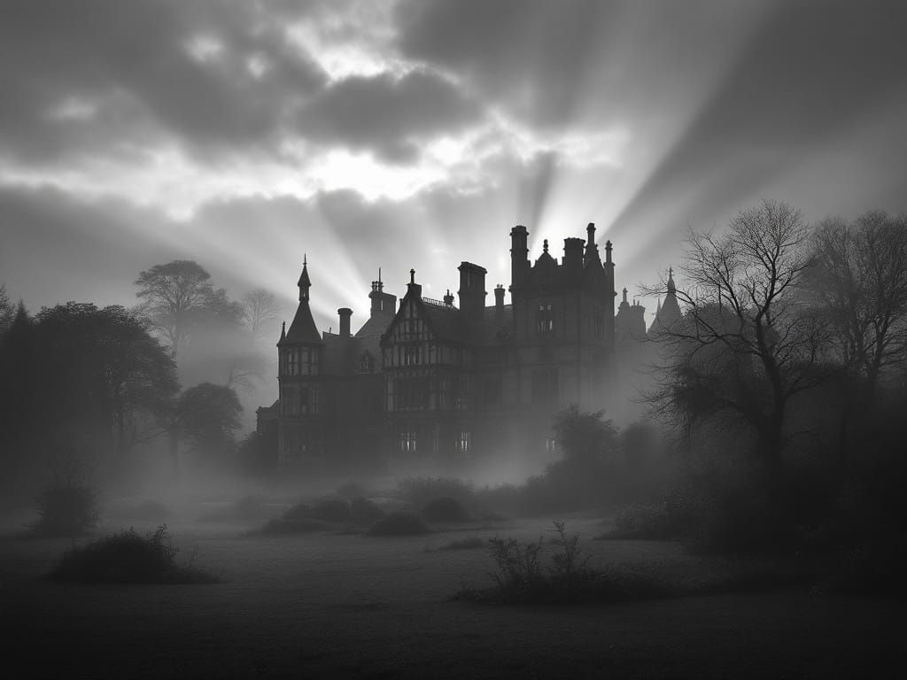 Tudor Mansion in a Mystical Devonshire Dawn