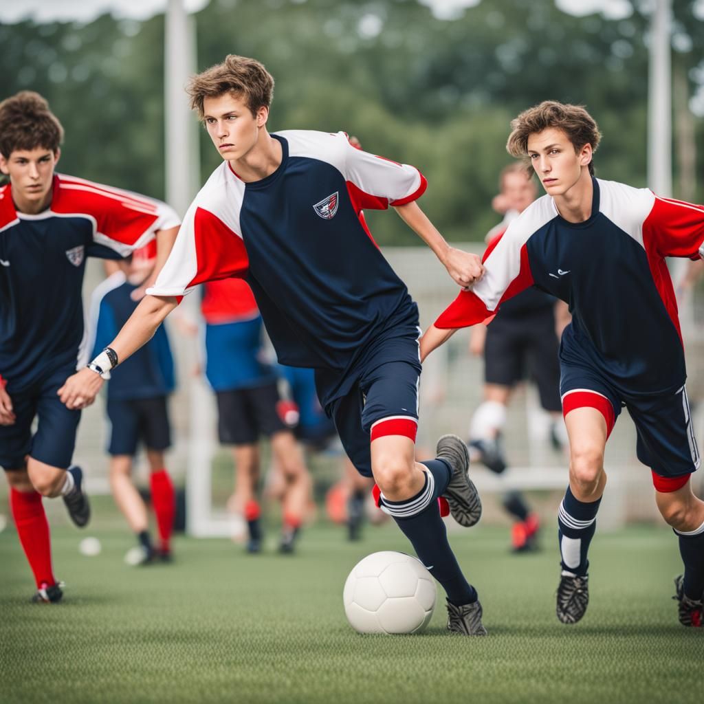 Teenage Boys in Soccer Socks