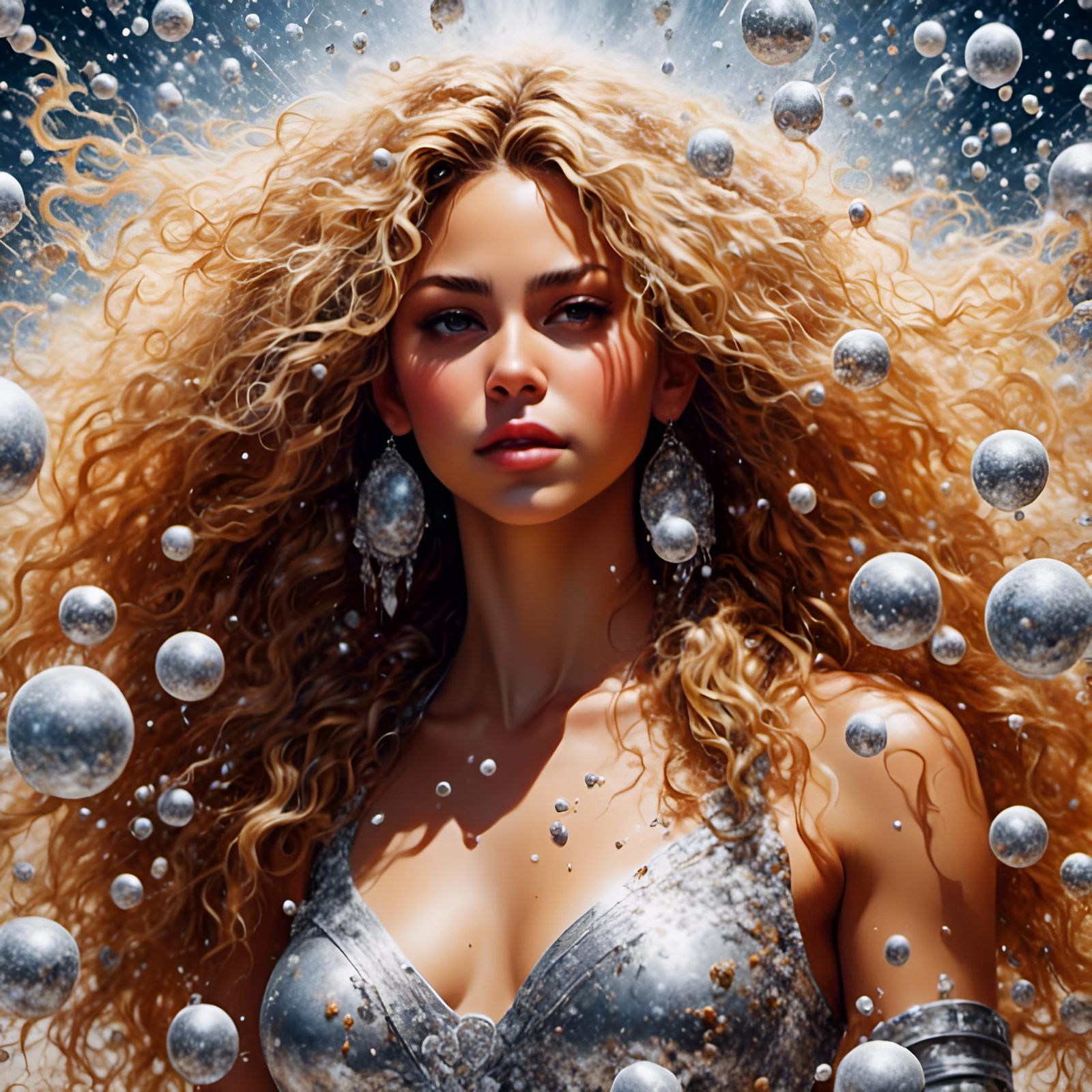 Salt Shaker Portrait in Graffiti Style