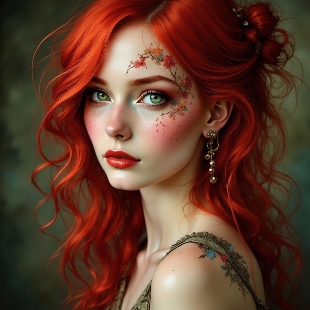 Ethereal Portrait of a Red Haired Beauty
