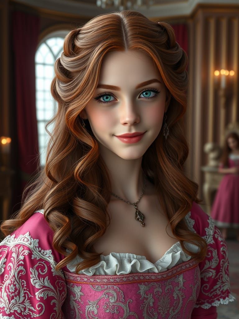 17th Century Teenager in Elaborate Gown