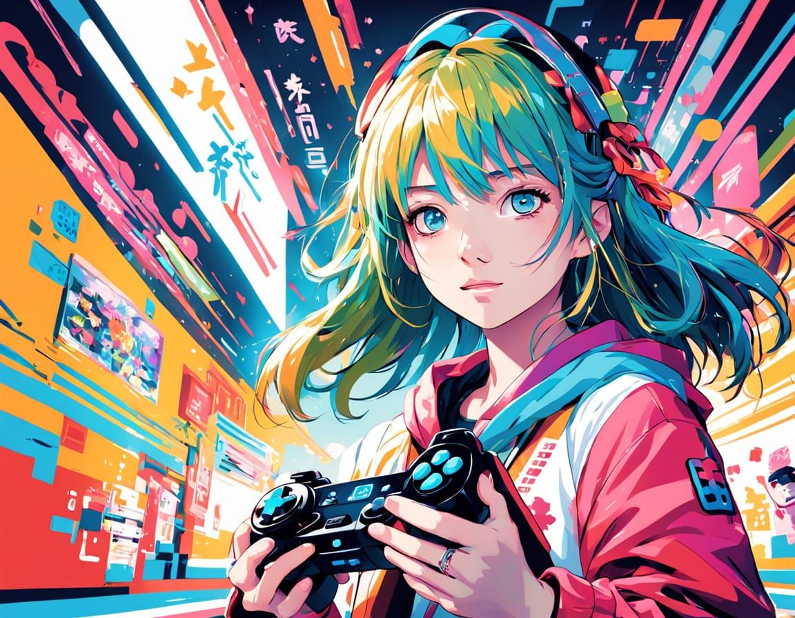 Anime Gamer Girl Invites You to Play