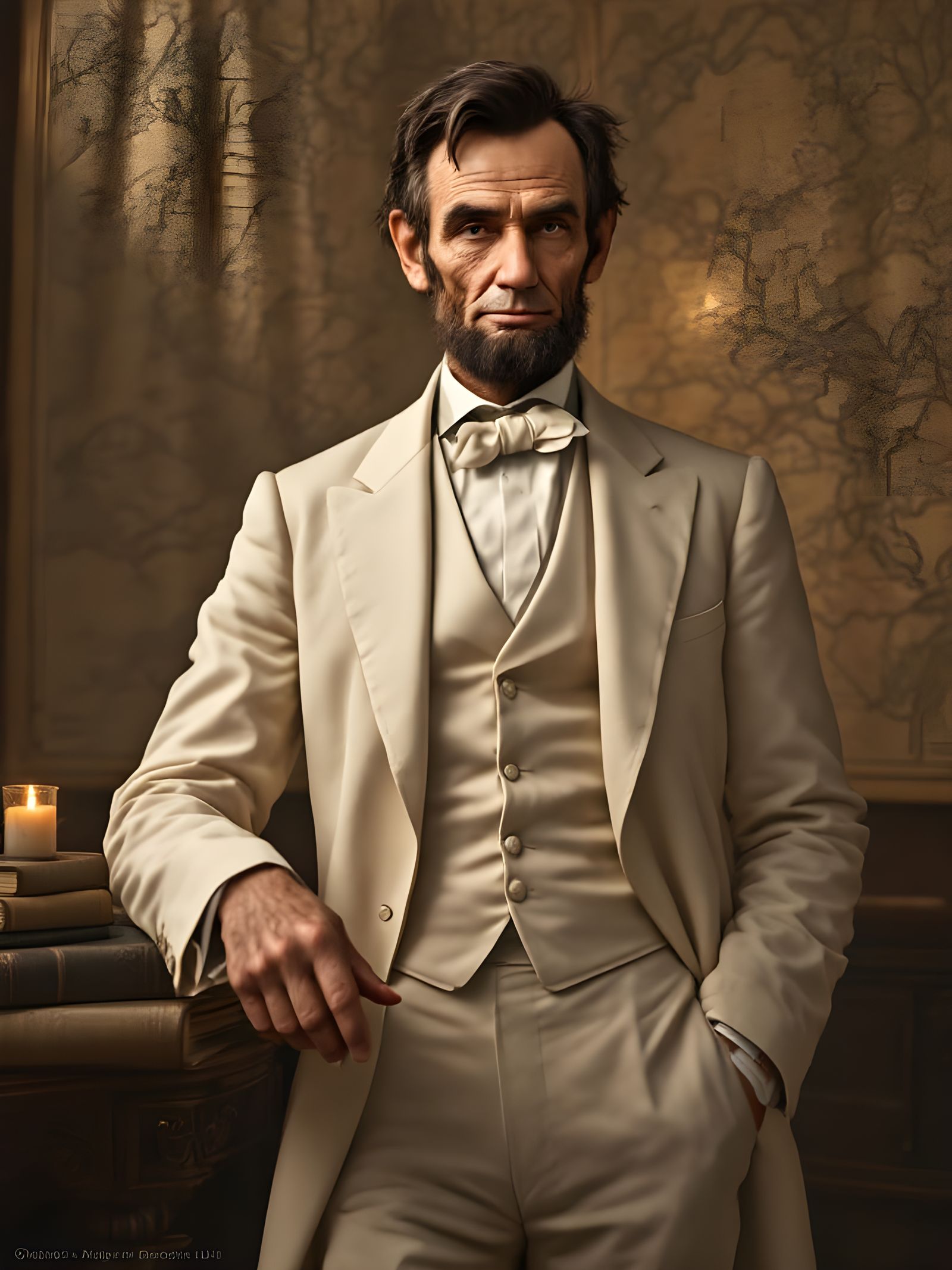 Lincoln in His Study, a Hauntingly Realistic Portrait