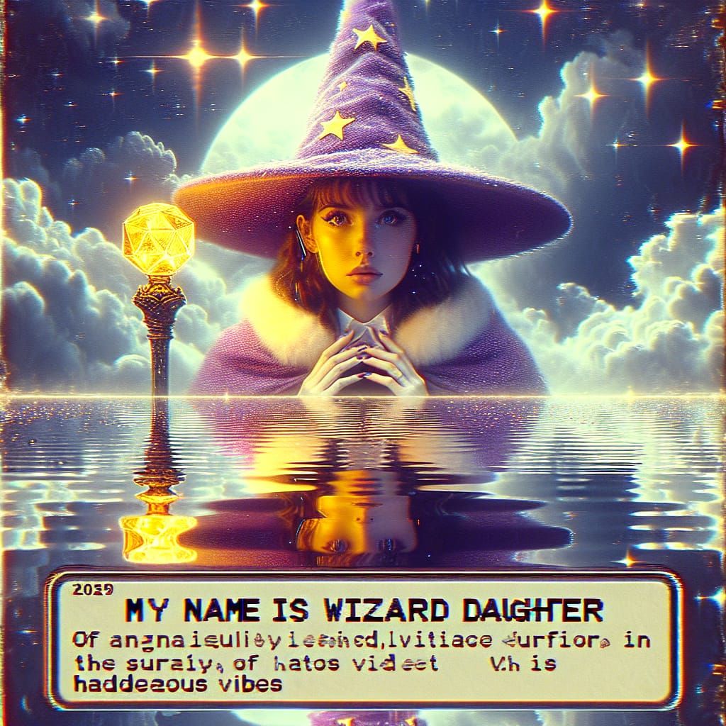 Enchanting Wizard Daughter with Helio Staff, Digital Art