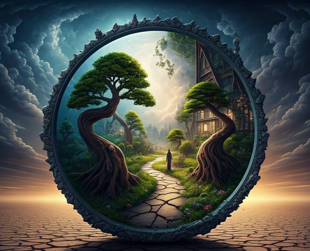 Surreal Stargate Transcends Reality in Vibrant Dreamscapes