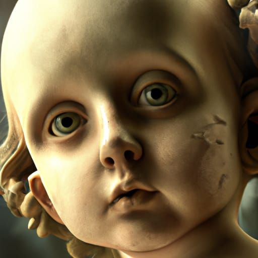 Detailed Fetus Portrait in Dynamic Lighting