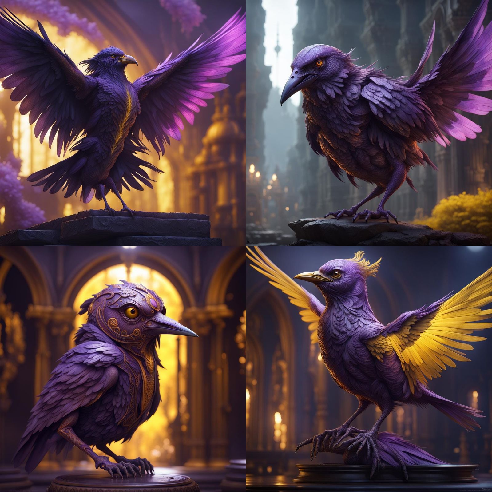 Humanoid Bird: Dark Fantasy Concept Art
