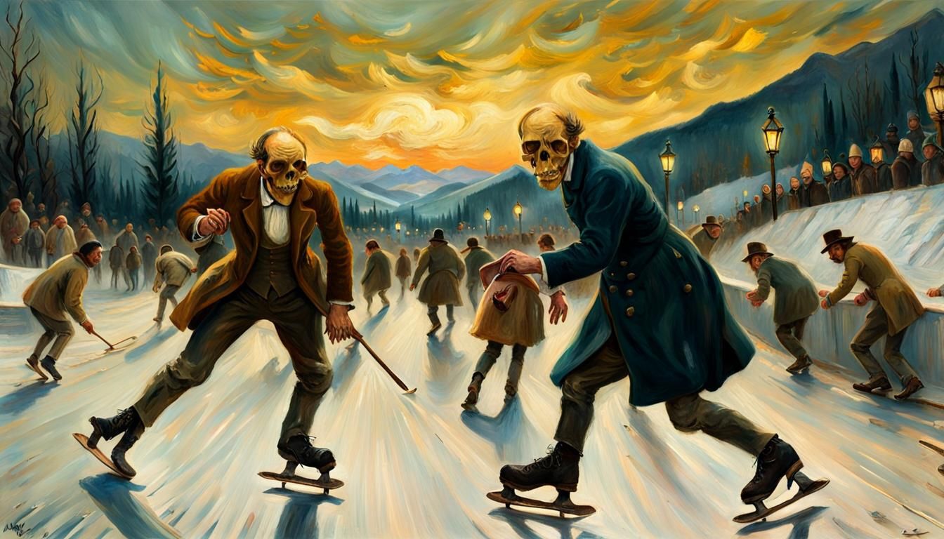 Surreal Ice Cream Party on Snowy Mountain