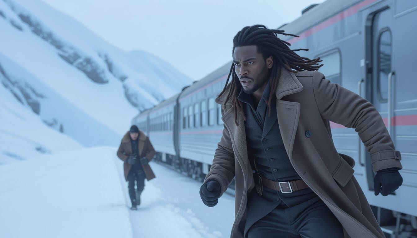 Detective Andre Layton Chases Suspect on Futuristic Snowpier...