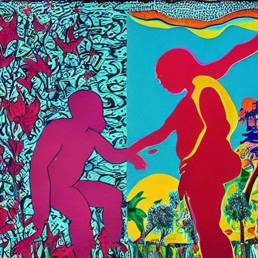 Colorful Fever Dream Art by Kerry James Marshall