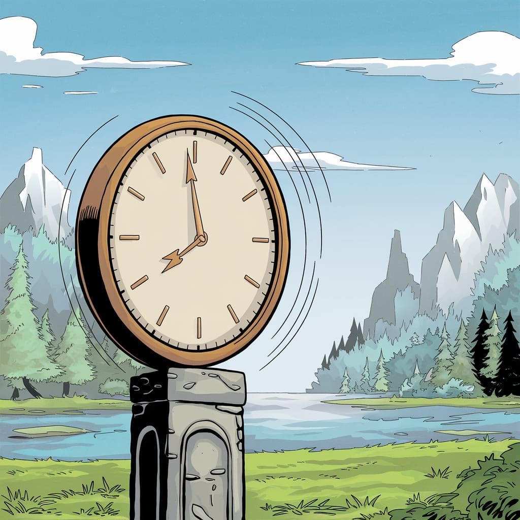 Comic Book Clock with Detached Hands