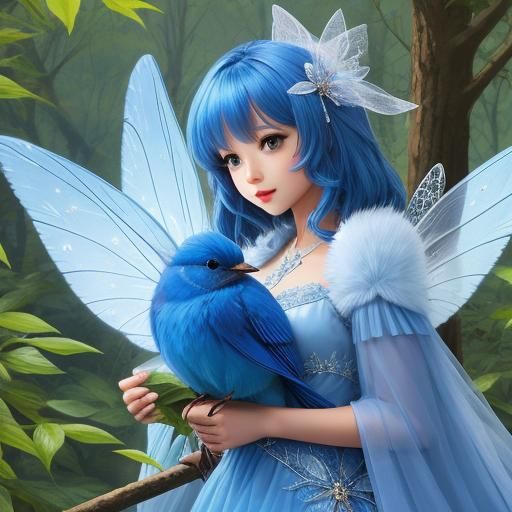 Enchanting Bluebird Fairy