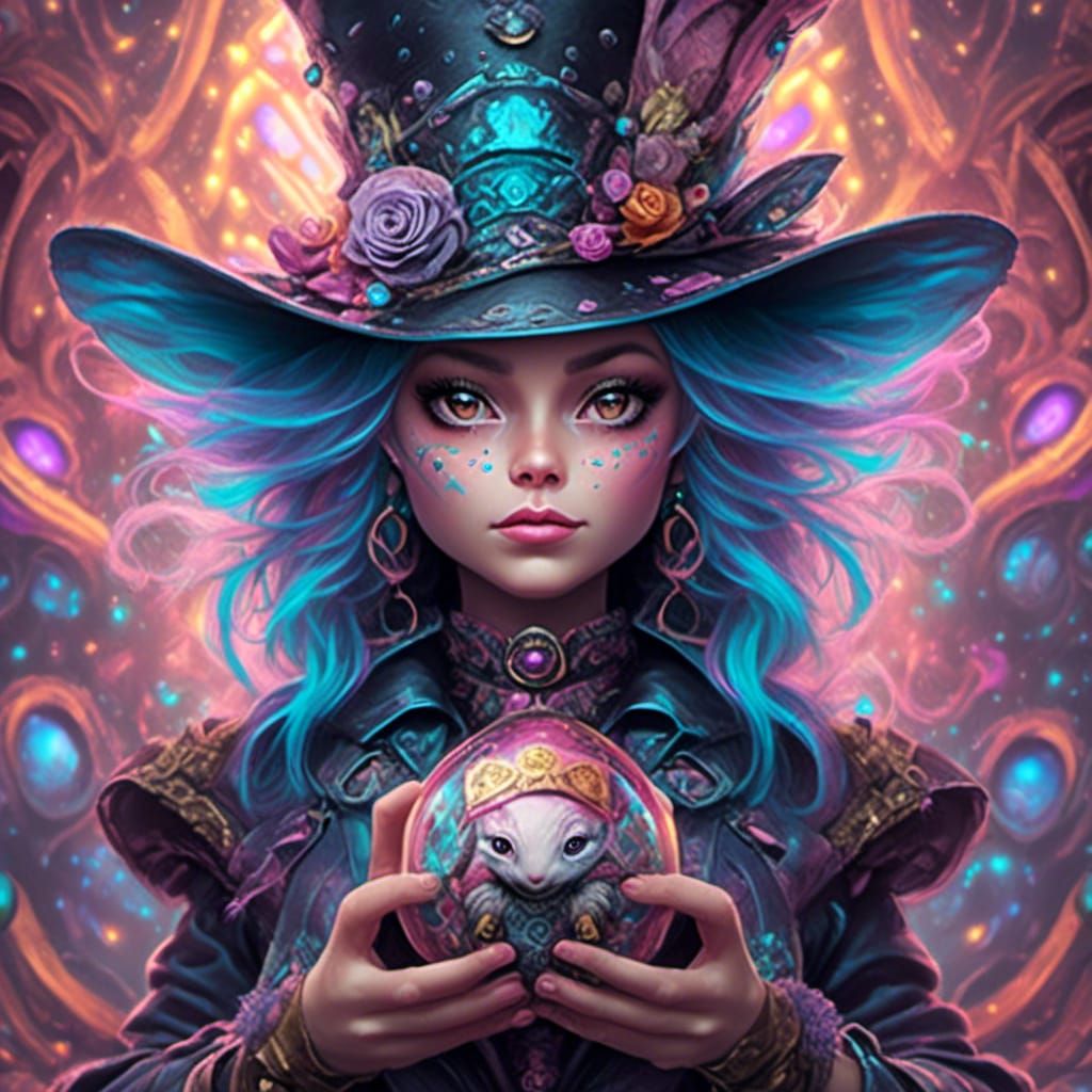 Mad Hatter Hypnotized by Bioluminescent Bunny