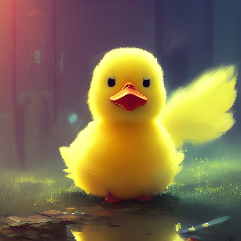 Cute Duck Inspired by Studio Ghibli and Anime