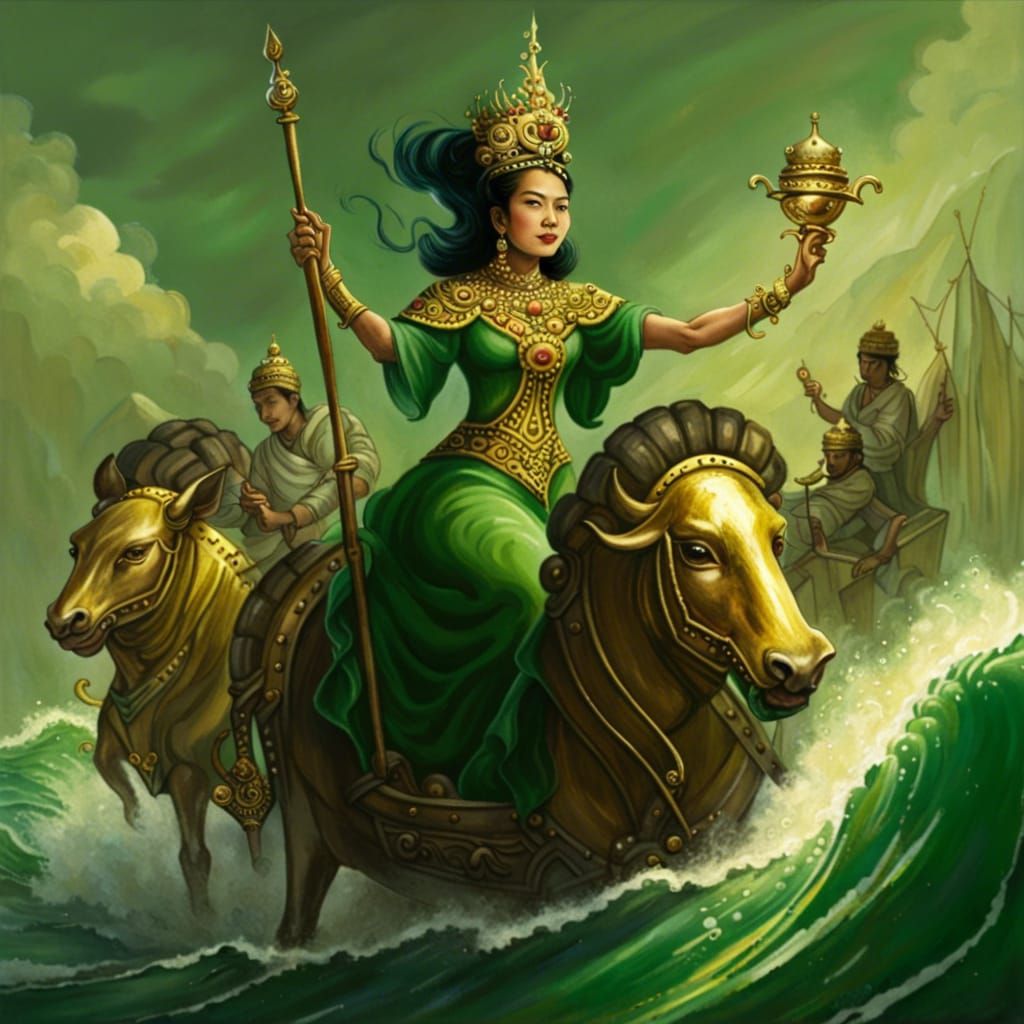 Javanese Sea Queen in Golden Carriage