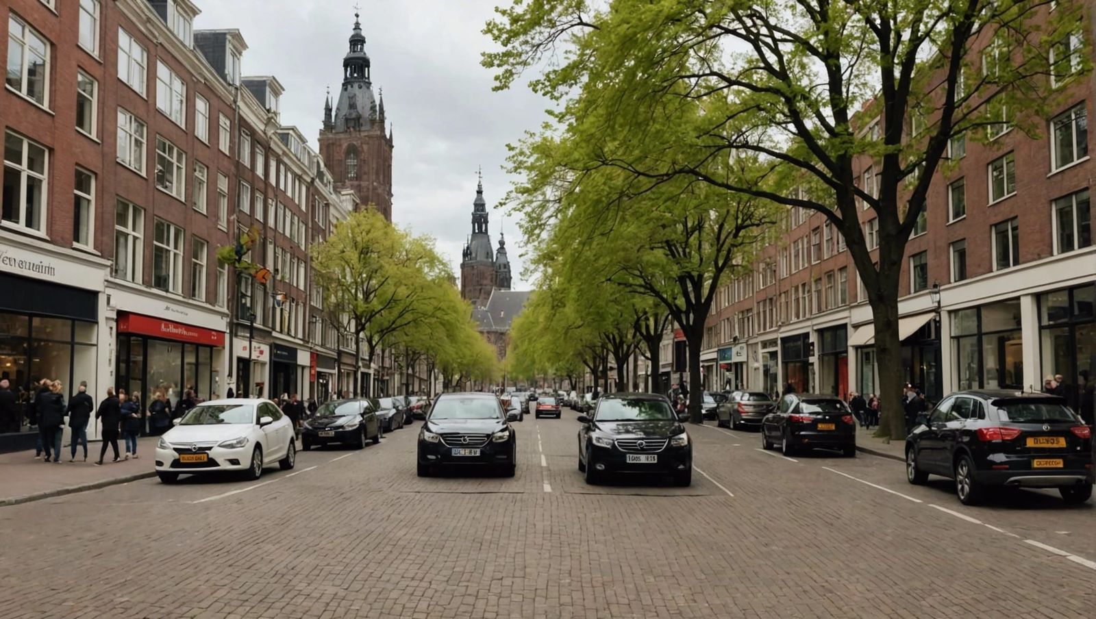 Amsterdam Street Scene with Soccer Player