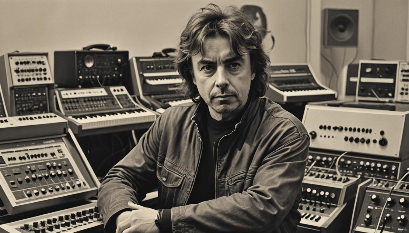 Jean-Michel Jarre as a Young Man, Photorealistic Style