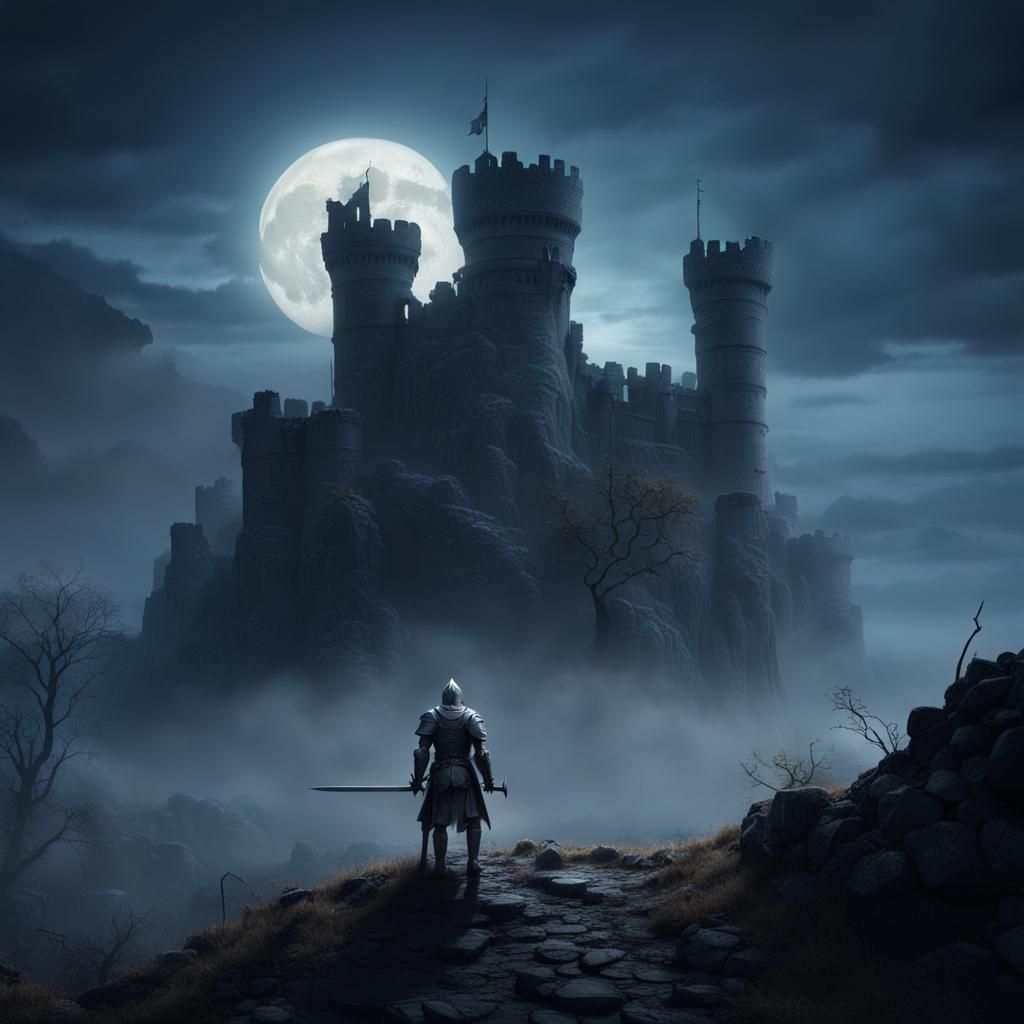 Knight in Castle Ruins: Fantasy Concept Art
