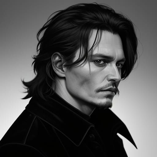 Classic Hollywood Portrait of Johnny Depp