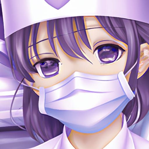 Cute Nurse Illustration in Studio Ghibli Anime Style