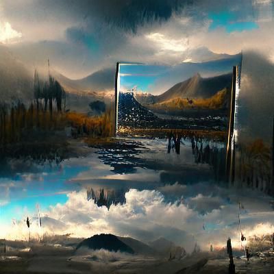 Epic Mirror in Dramatic Digital Matte Painting