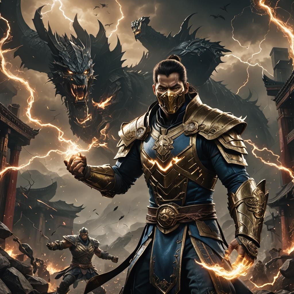 Raiden, God of Lightning: Epic Digital Matte Painting