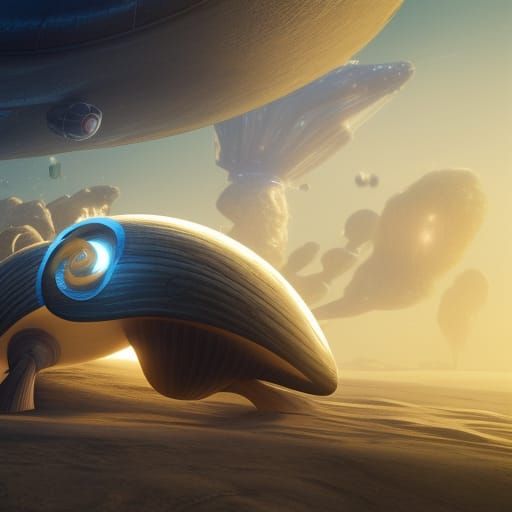 Snail Spaceship in the Sky: 3D Game Cinematic