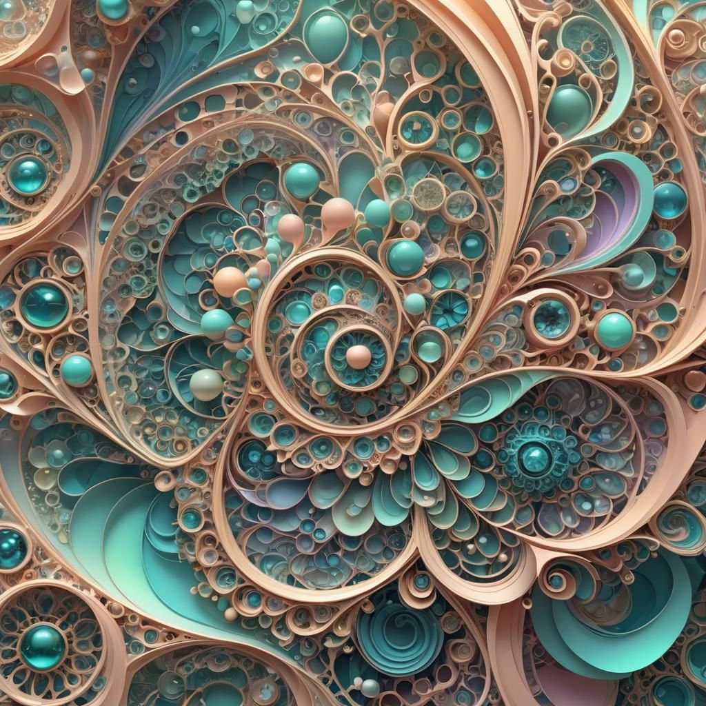 Fractal Art: Particle Accelerator in Pastel Colors