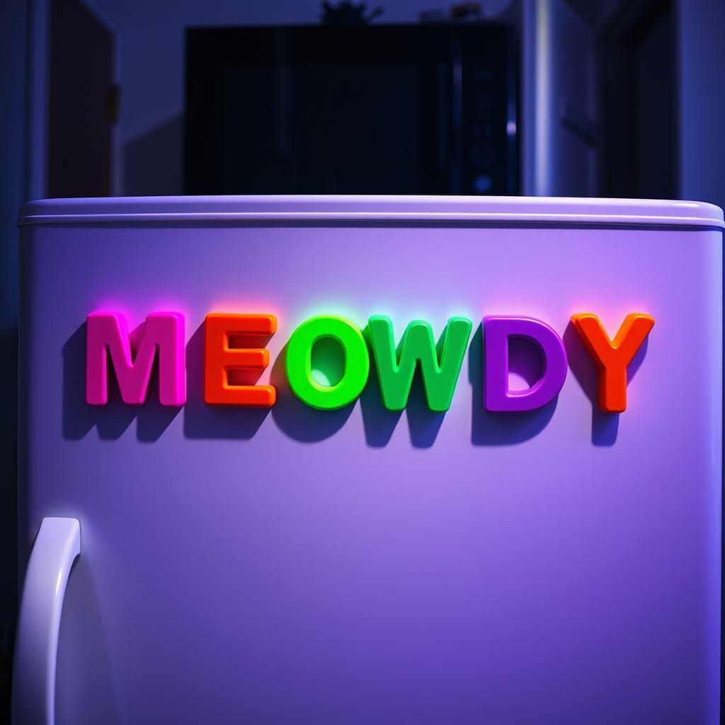 Vibrant Letters Spell Out Moody Mood in High Definition