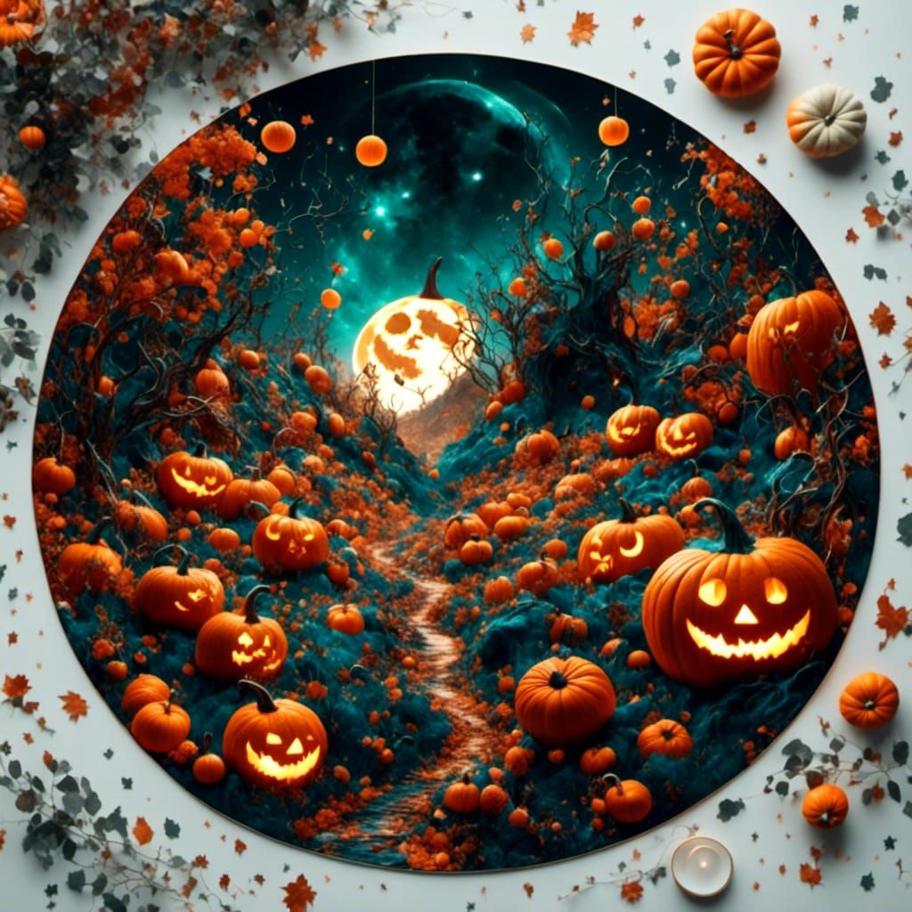 Surreal Pumpkin Patch