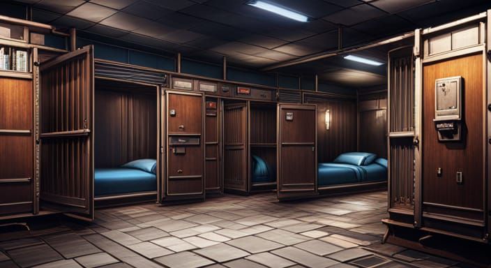 Anime Style Metal Holding Cell in Base