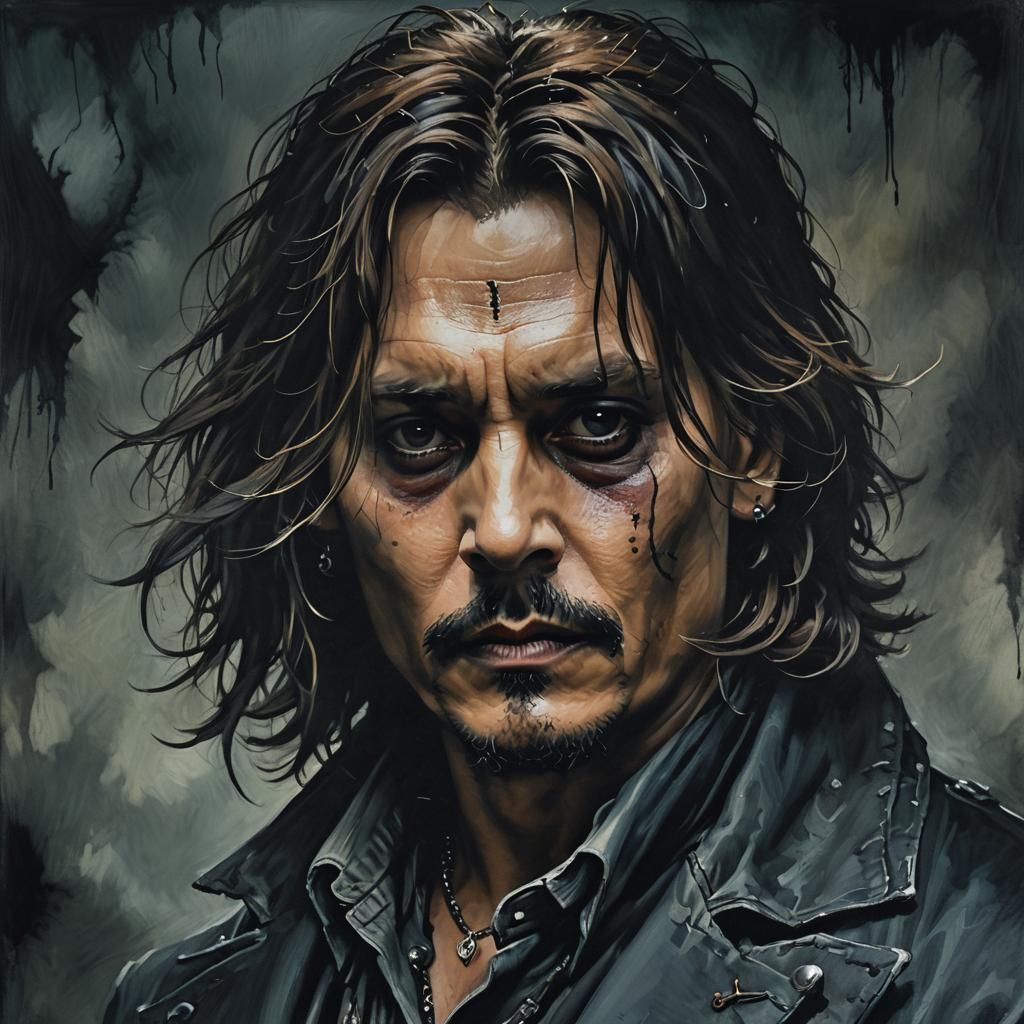 Mysterious Dark Fantasy Portrait in Gothic Style